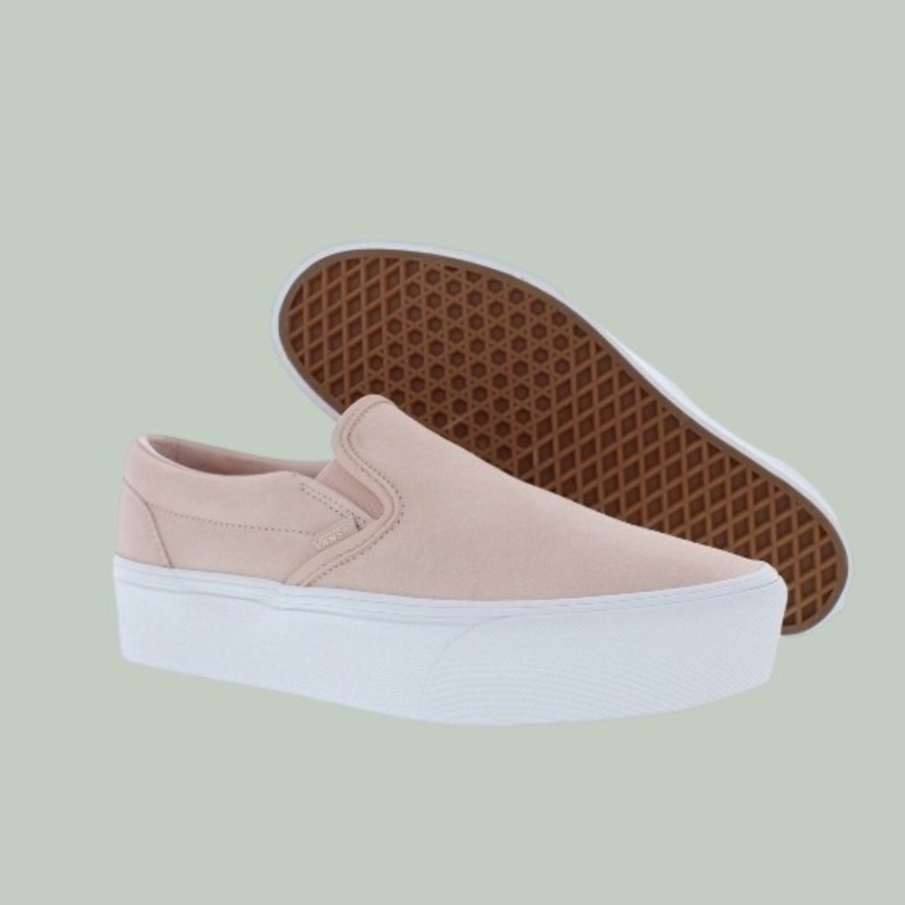 Vans Classic Slip-On Platform Suede Rose Pink Womens Size 10.0/Men 8.5 NEW